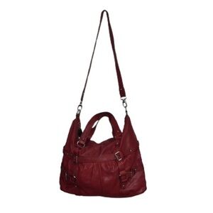 Vince Camuto dark red leather satchel/shoulder bag